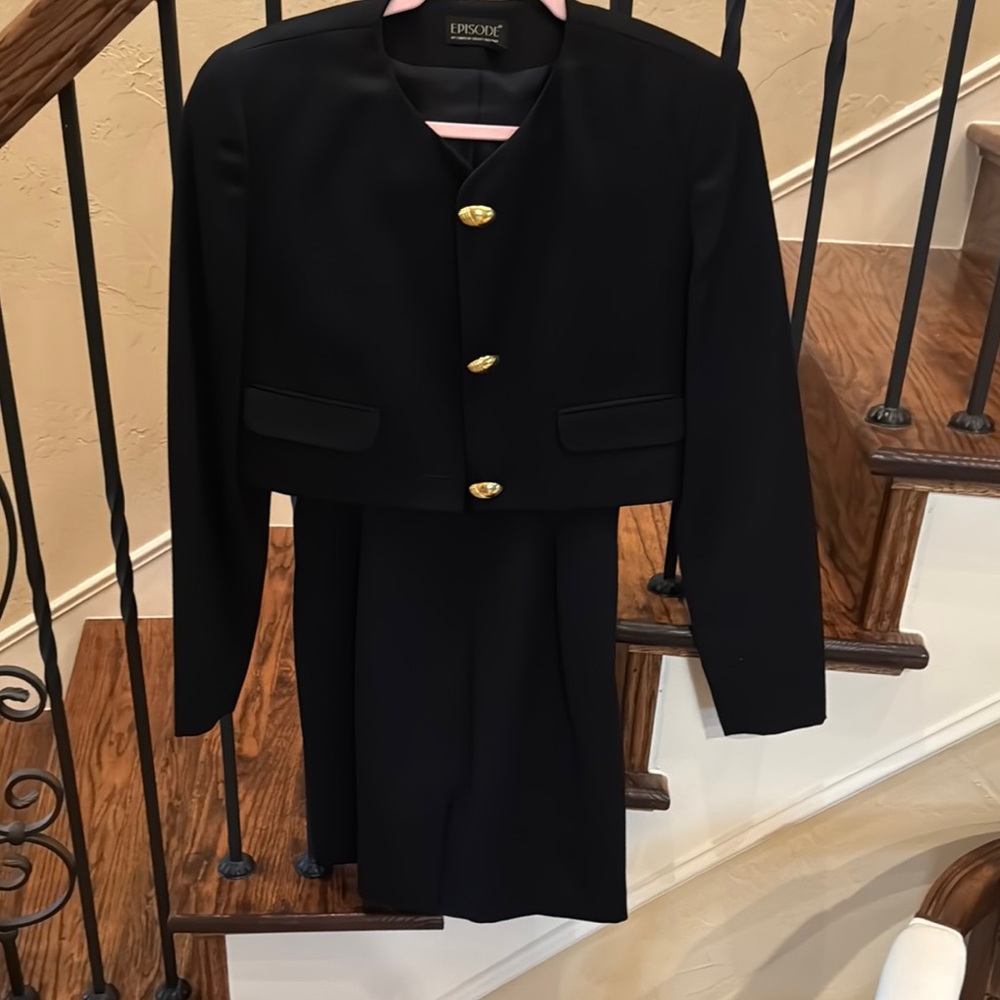 Vintage LBD with Cropped Jacket wGold Accents